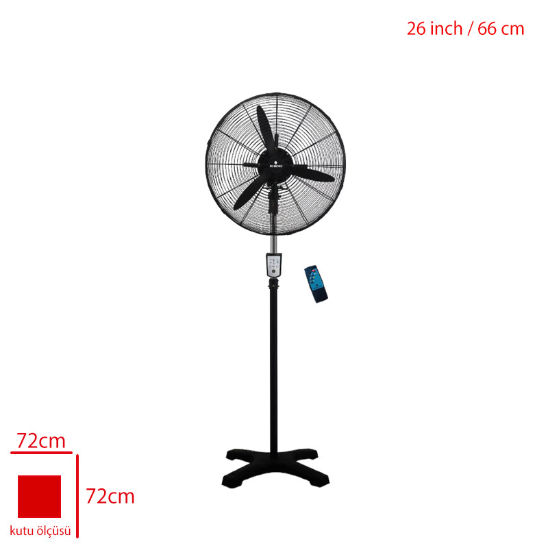 RUBENIS VANTILATOR SANAYI TIPI AYAKLI 26 INC 66 CM RBN.RBS600 PLUS - 