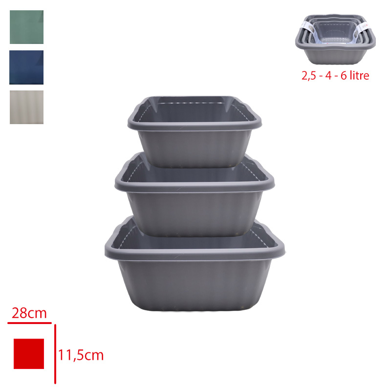 LEVA BADYA KARE 3 LU SET (2,5 LT-4 LT-6 LT) LV-3687