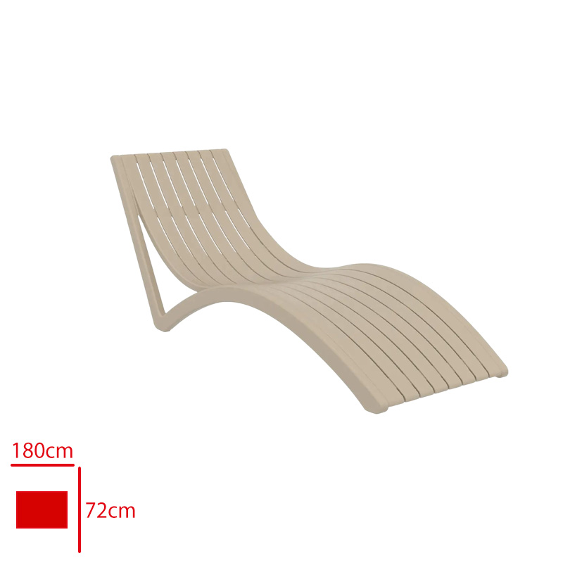 SIESTA SEZLONG KOLSUZ S MODEL SLIM ORJINAL KUM GRI 087