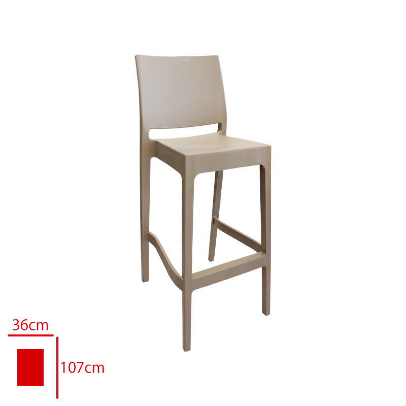 SIESTA BAR TABURESI 75 CM MAYA KUM GRI 099 - 