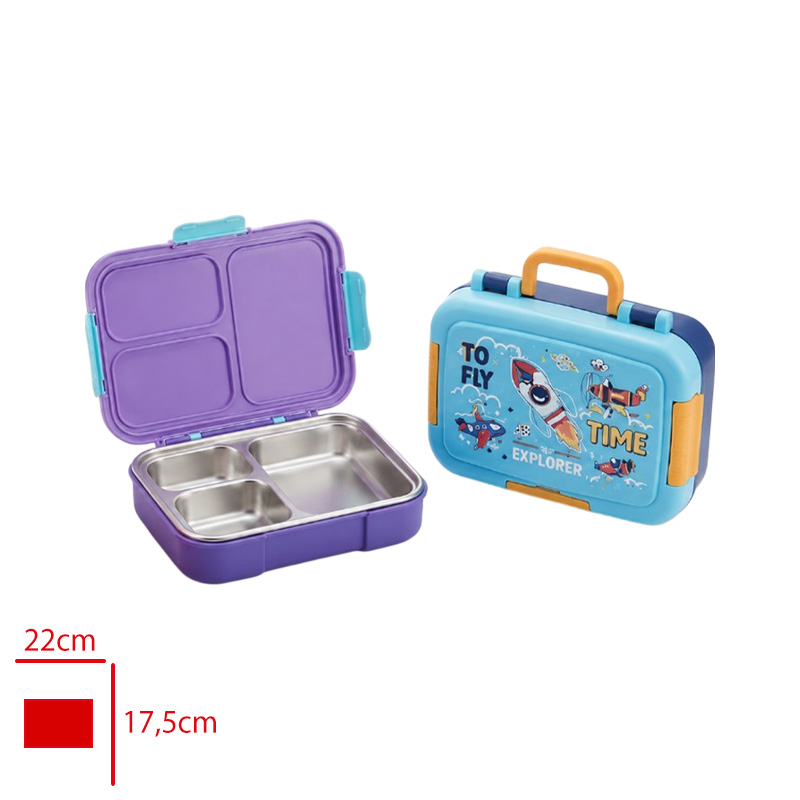 LEVA LUNCH BOX PASLANMAZ CELIK 3 BOLMELI LV-30011 - 