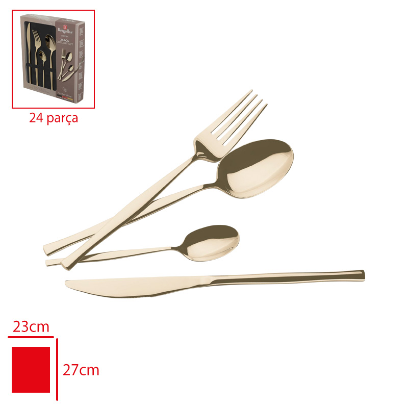 BERLINGER HAUS CATAL KASIK BICAK SETI 24 PARCA CHAMPAGNE BH-3064 - 1. Minimum sipariş tutarı 5.000TL'dir (KDV hariç).
2. Fiyatlarımız İzmir teslim fiyatlarıdır; kargo ücreti Kargo ve Teslimat Politikası'na göre hesaplanır (₺100.000 ve üzeri siparişlerde ücretsiz).
3. Spot ve sipariş üzerine tedarik edilen ürünlerde stok durumu ve teslim süresi sipariş onayında bildirilir.
4. Kusurlu, hasarlı veya yanlış gönderilen ürünler, teslimden itibaren 14 gün içinde bildirilmesi hâlinde iade alınır.
5. Şahıs şirketlerine ve tüzel kişilere faturalı satış yapılmaktadır; bireysel tüketicilere satış yapılmamaktadır.