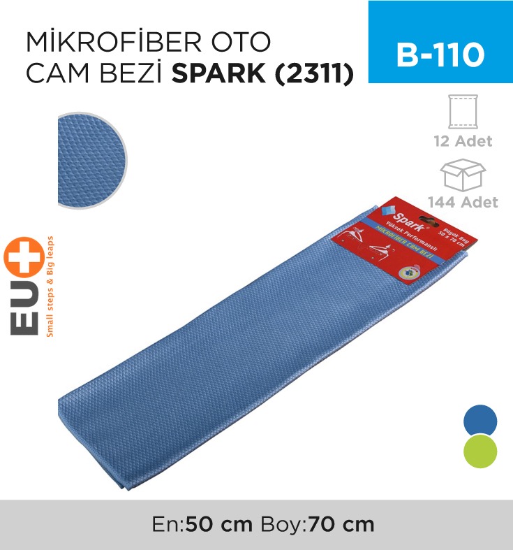 MİKROFİBER OTO CAM BEZİ SPARK 50*70 (2311)
