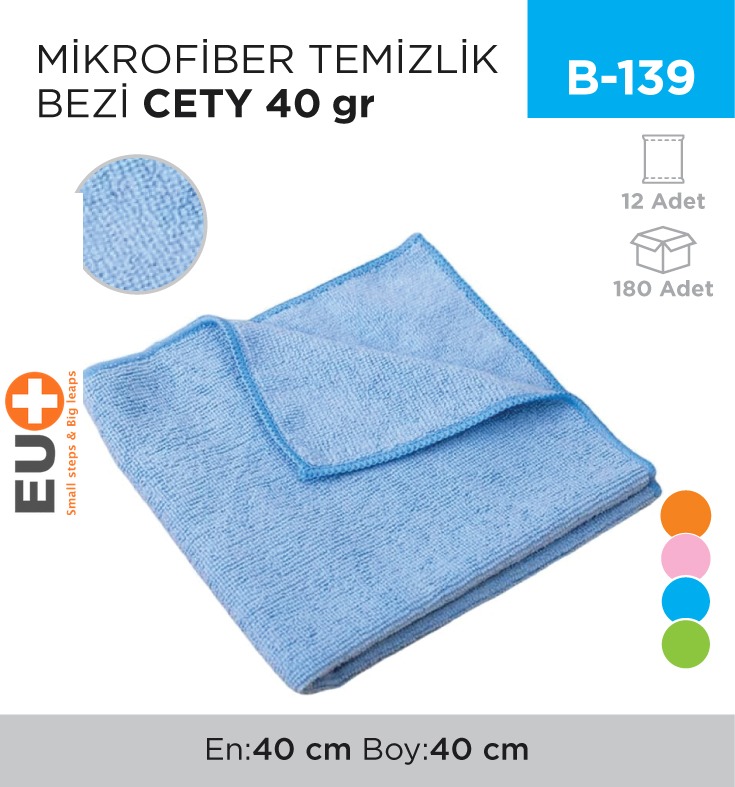 MİKROFİBER TEMİZLİK BEZİ CETY 40 GR (RND 10) - 1. Minimum sipariş tutarı 5.000TL'dir (KDV hariç).
2. Fiyatlarımız İzmir teslim fiyatlarıdır; kargo ücreti Kargo ve Teslimat Politikası'na göre hesaplanır (₺100.000 ve üzeri siparişlerde ücretsiz).
3. Spot ve sipariş üzerine tedarik edilen ürünlerde stok durumu ve teslim süresi sipariş onayında bildirilir.
4. Kusurlu, hasarlı veya yanlış gönderilen ürünler, teslimden itibaren 14 gün içinde bildirilmesi hâlinde iade alınır.
5. Şahıs şirketlerine ve tüzel kişilere faturalı satış yapılmaktadır; bireysel tüketicilere satış yapılmamaktadır.