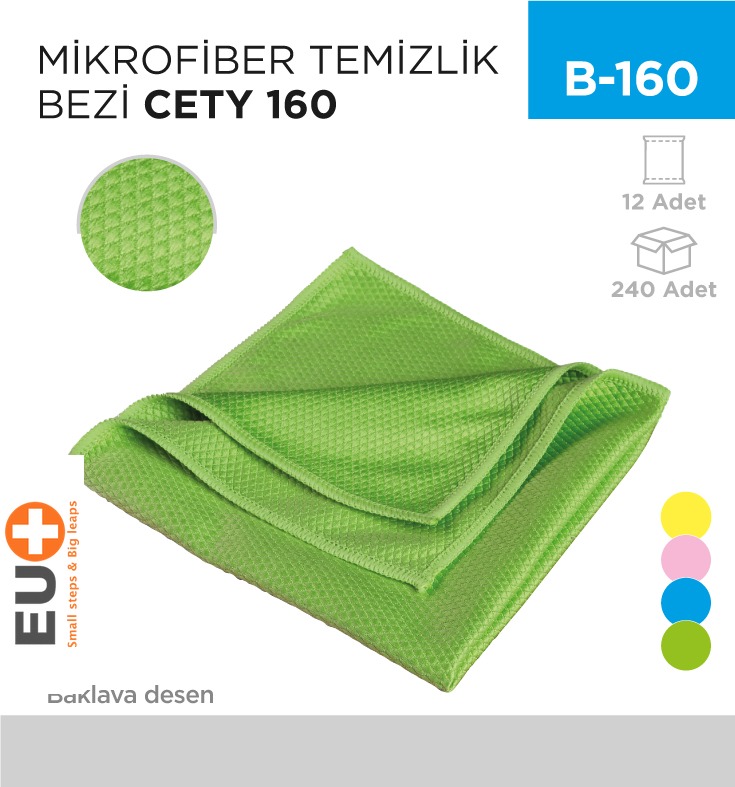 MİKROFİBER TEMİZLİK BEZİ CETY 160 (LINEX BAKLAVA DESEN)