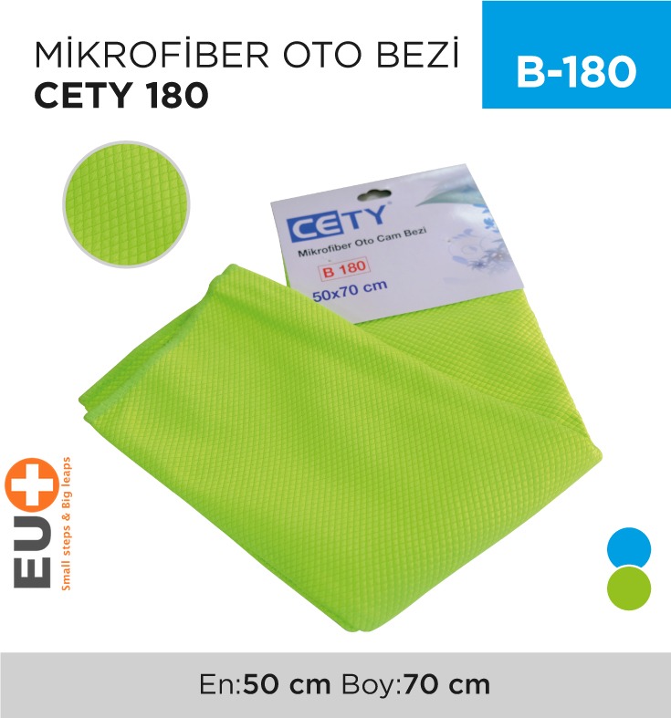 MİKROFİBER OTO BEZİ CETY 180 (50*70 CM) ( BAKLAVA DESEN )