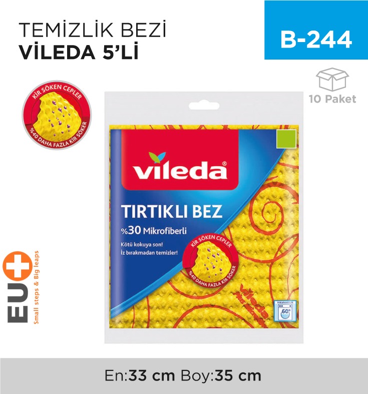 TEMİZLİK BEZİ VİLEDA (4+1) 5 Lİ - 1. Minimum sipariş tutarı 5.000TL'dir (KDV hariç).
2. Fiyatlarımız İzmir teslim fiyatlarıdır; kargo ücreti Kargo ve Teslimat Politikası'na göre hesaplanır (₺100.000 ve üzeri siparişlerde ücretsiz).
3. Spot ve sipariş üzerine tedarik edilen ürünlerde stok durumu ve teslim süresi sipariş onayında bildirilir.
4. Kusurlu, hasarlı veya yanlış gönderilen ürünler, teslimden itibaren 14 gün içinde bildirilmesi hâlinde iade alınır.
5. Şahıs şirketlerine ve tüzel kişilere faturalı satış yapılmaktadır; bireysel tüketicilere satış yapılmamaktadır.