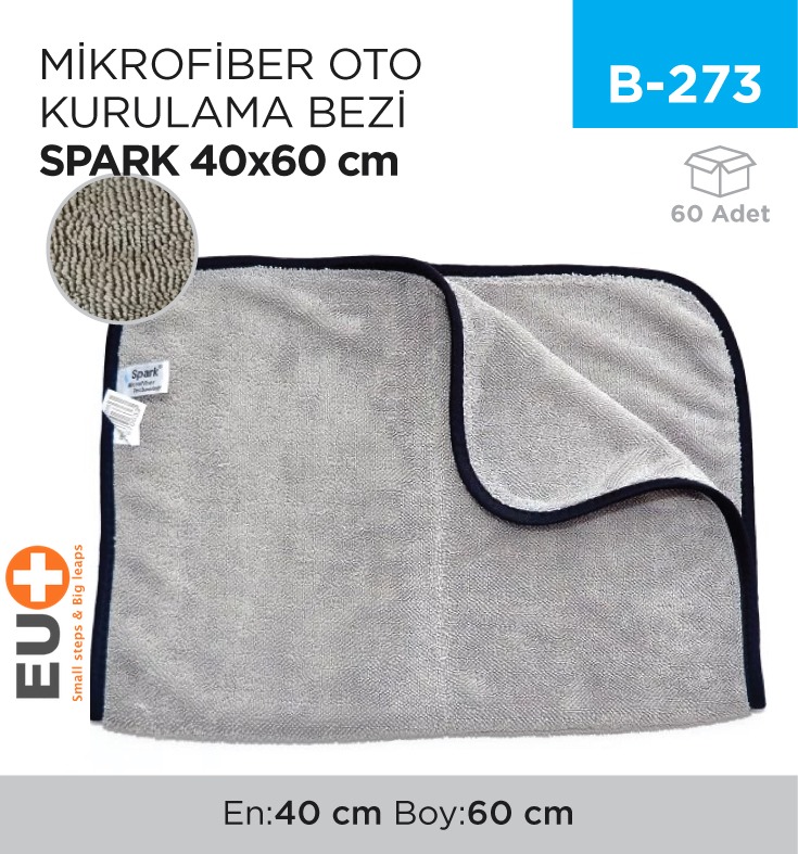 MİKROFİBER OTO KURULAMA BEZİ SPARK 40*60 (M2315)