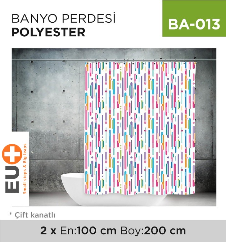 BANYO PERDESİ POLYESTER GÜNCE (200 CM*200 CM)
