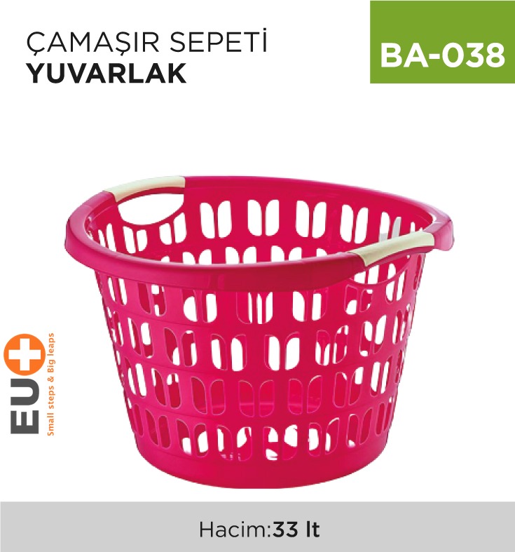 ÇAMAŞIR SEPETİ YUVARLAK (33 LT) (E-292)