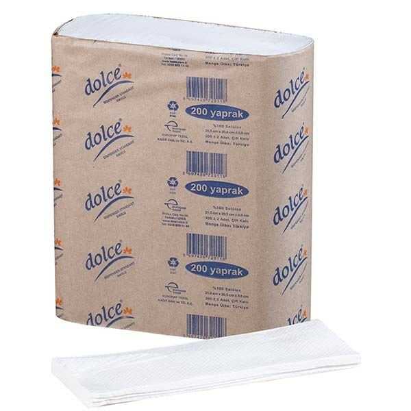 DOLCE Z Katlı STANDART Dispenser Havlu 20,5x22 cm - Bir pakette 200 adet ve bir kolide 12 paket Z Katlı kağıt havlu bulunmaktadır. Bir paket 325 gr kalitesinde, bir koli 4,2 kg ağırlık kalitesindedir.
Europap firmasının Dolce Z Katlı Havlusu, kaliteli ve ekonomik fiyatı ile piyasadaki benzer Z katlı havlular arasında en doğru tercih olarak öne çıkan markalardan biridir.
- Çift Katlı
- % 100 Selüloz
- 20,5 x 22,5 cm Kağıt ebadı
- Yumuşak dokulu
Cafe, otel, restaurant, ofis, catering firmaları, fabrikalar, temizlik firmaları gibi umumi kullanımın olduğu yerlerde hijyenik kullanım sağlar.
Eurupap firmasının İzmir'deki modern tesislerinde el değmeden %100 sermayesi ile üretilmektedir.