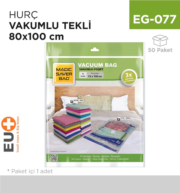 HURÇ VAKUMLU TEKLİ 80 CM*100 CM (XXL)