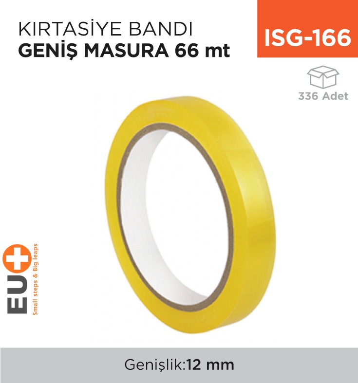 KIRTASİYE BANDI GENİŞ MASURA 12 MM*66 MT