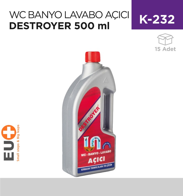 WC BANYO LAVABO AÇICI SIVI DESTROYER 500 ML