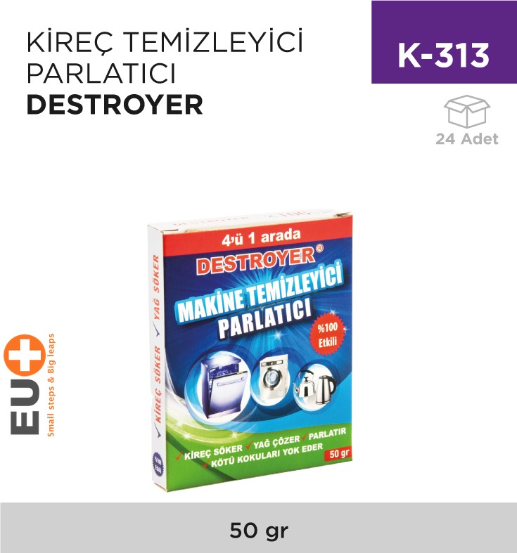 KİREÇ TEMİZLEYİCİ PARLATICI DESTROYER 2*50 GR