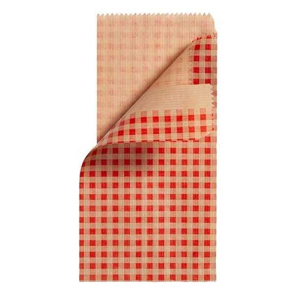 Kraft Sandviç Kağıdı Pötikare 12x23 cm - 12 cm eninde ve 23 cm boyunda kırmızı ekose desenli, bir tarafı açık kullan at, şamua kraft sandviç kağıdıdır. 5 kg'lik bir pakette yaklaşık 1.650 adet ürün bulunmaktadır.
1. kalitede malzemelerden üretilmiştir. Gıda ile temasa uygundur.
Doğa ve çevre dostu malzemelerden üretilmiş şamua kraft sandviç kağıdıdır.