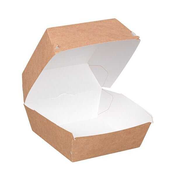 Kraft Hamburger Kutusu Jumbo Boy 13x13x10cm - Kraft Karton Hamburger Kutusu Jumbo Boy ebatları içten içe 13 x 13 cm, yüksekliği 10 cm'dir.

Kutunun iç yüzeyi gıda ile temasa uygundur. Hem iç hem de dış yüzeyi kartondur, herhangi bir film kaplama içermemektedir. Bu sayede buharı emer.

Yeni nesil büyük hamburgerlerin paket servisi için tasarlanmıştır.