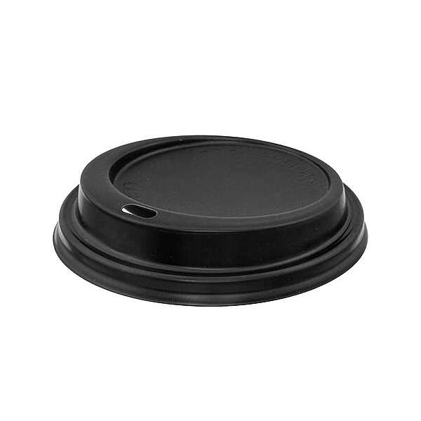 14-16 oz Plastik Sıcak içecek Kapağı Siyah
