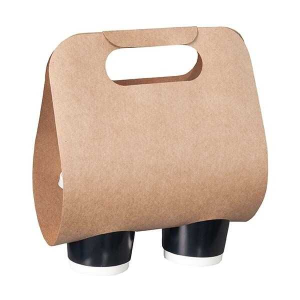 Karton Bardak Çanta Taşıyıcı 2'li - Karton Bardak Çanta Taşıyıcı 2'li, 8, 9, 12, 14, 16 oz hacimlerinde kalın ve ince karton bardakların ve 300 - 400 ml pet bardakların taşınmasına yardımcı olan film kaplamasız, 2'li karton bardak çanta taşıyıcıdır.
Sıcak ve soğuk içeceklerin paket servislerde taşınmasında idealdir.
Yenilenebilen kaynaklardan üretilmiş çevreye duyarlı bir üründür. Geri dönüştürülebilir.