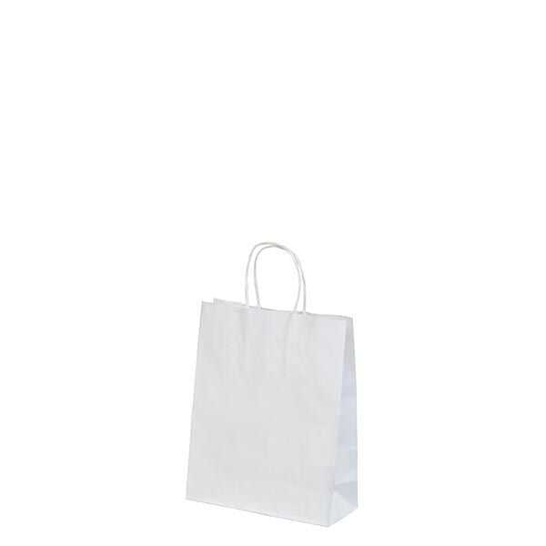 Beyaz Kraft Çanta Mini Boy 19x8x24 cm