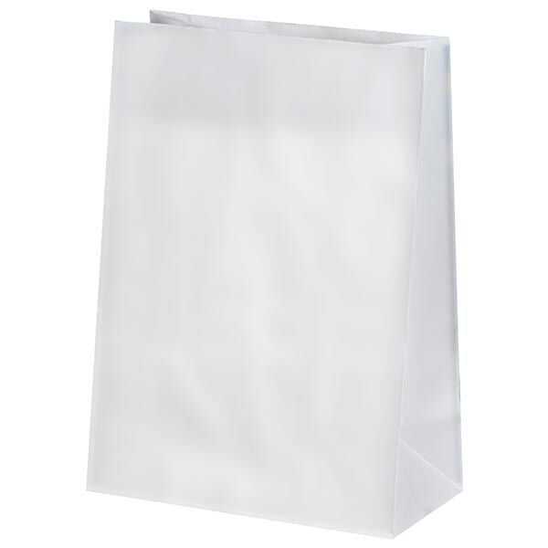 Sapsız Beyaz Taşıma Torbası Orta Boy 22x12x31 cm - 22 cm eninde, 31 cm boyunda ve 12 cm taban genişliğinde, beyaz kağıttan, sapsız, 70 gr kağıt kalitesinde, baskısız, dipli taşıma torbası.
Uzunluğunun 31 cm olması sebebiyle restaurant ve cafelerin paket servislerinde ağzını kıvırıp zımbalayarak kullanım için idealdir. Kaliteli ve kalın malzemeden üretildiği için şık ve güvenilir taşıma sağlar.
Geri dönüşümü yapılabilen doğa dostu bir üründür.