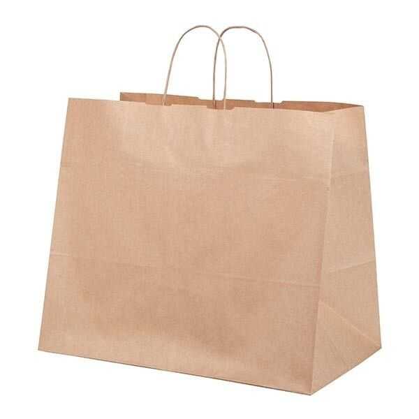 Ekonomik Kraft Naturel Çanta Jumbo Boy 36x24x30 cm - Ekonomik Kraft Naturel Çanta Jumbo Boy 36 cm eninde, 30 cm boyunda ve 24 cm taban genişliğinde, baskısız, kraft büküm saplı, 90 gr gramajında, kaliteli, geniş körüklü kraft kağıt çantadır.

Pastane, restaurant ve cafelerin pasta, salata ve yemek kabı gibi geniş tabanlı ürünlerinin paket servislerinde güvenilir taşıma sağlar.

Geniş tabanlı kraft kağıt poşet / çanta, geri dönüşümü yapılabilen doğa dostu bir üründür.