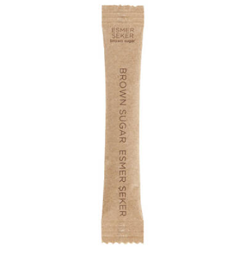 Stick Esmer Şeker 3gr - 3 gr ağırlığında, stick kağıt ambalajda sargılı, paketli esmer toz şekerdir.
Kağıt üzerinde şeker üreticilerinin baskılı logo ve markasının yer almaması ile cafe - restaurantların sade ve şık tasarımda masaüstü kullanımı kullanıma uygun esmer stick şekerdir.
Yenilenebilen kaynaklardan üretilmiş çevreye duyarlı bir üründür. Geri dönüştürülebilir.