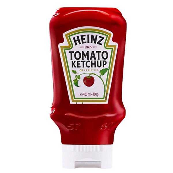 Heinz Ketçap 460 gr - Dünya markası Heinz Ketçap 460 gramlık şişelerde, masa üstü servislere uygun hazırlanmış ketçapdır.
Heinz Ketçap zengin içeriğinde domates, sirke, şeker, tuz, çeşitli baharatlar yer alıyor. Patates kızartması ve et yemekleri başta olmak üzere birçok yemeğin daha lezzetli hale gelmesini sağlayan bir sos görevi üstleniyor.

Özellikle fast food işletmelerin tercih ettiği Heinz marka barbekü sos, acı sos, hardal, mayonez çeşitleri ile tur.
Heinz Ketçap masa üstü hizmeti veren restorant ve kafelerde yiyecekleri tamamlayıcı olarak kullanılır.