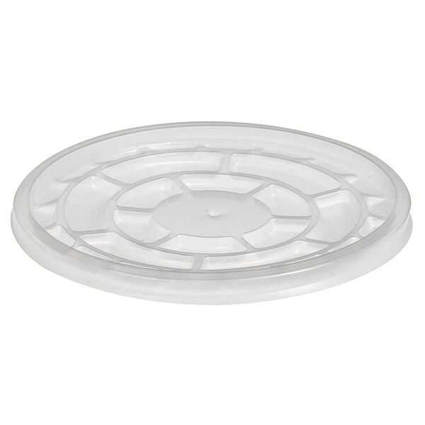 Plastik Meze ve Çorba Kabı Kapağı Desenli - 11,6 cm çapında yuvarlak, plastik, kendinden desenli, şeffaf, mikrodalgaya girebilmesi için ortasından delikli, tek kullanımlık meze kabı kapağıdır.
Restaurant ve cafelerin meze, salata, zeytinyağlı, çorba gibi tamamlayıcı ürünlerin paket servislerinde kaselerin muhafazaları için idealdir.
Gıda ile temasa uygun, sıcağa dayanıklı polipropilen (pp) hammaddeden üretilmiş 250 cc, 350 cc ve 500 cc yuvarlak meze kaplarına uyumludur. Ayrıca 14 oz Siyah Plastik Çorba Kasesi ile de kullanıma uygundur.
