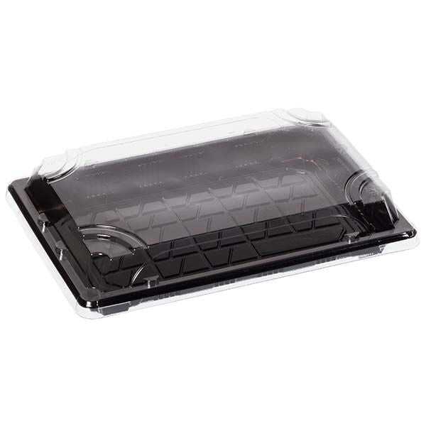 Limera Sushi Servis Seti 216x136 mm - Limera Sushi Servis Seti 216x136 mm, taban ölçüsü 19,5x11,5 cm, yüksekliği 5 cm, kaliteli, plastik, şeffaf kapaklı tek kullanımlık, sushi kabı setidir. Kap ve kapak beraber satılmaktadır.

Pet malzemeden üretilmiştir. Sıcağa dayanıklı değildir.

Paket servisde Japon mutfağının vazgeçilmezi sushi için idealdir. Alternatif olarak kurabiye, makaron, kuru meyveler vs. gibi yiyeceklerin servisi için de uygundur.