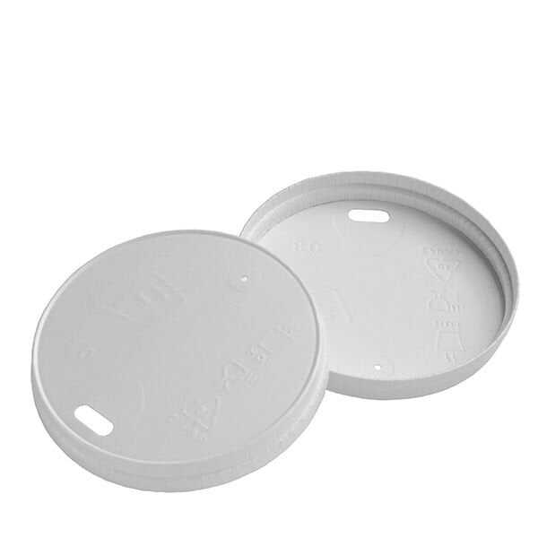 8-9 oz Delikli Karton Sıcak İçecek Kapağı Beyaz