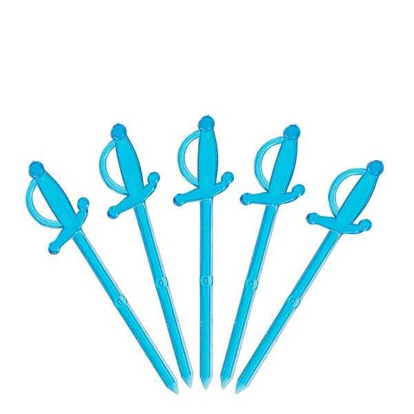 Dekoratif Sert Plastik Kılıç Kürdan Mavi 7cm - Dekoratif Sert Plastik Kılıç Kürdan 7 cm uzunluğunda mavi renkli, tek kullanımlık sert plastik kılıç kürdandır
Kokteyllerde, davetlerde, düğünlerde ve her türlü organizasyonlarda sunum açısından zengin bir görsellik katar.

Kırmızı ve siyah renkleri de mevcuttur.

Özellikle kanepe, minik hamburger gibi tadımlıkların sunumlarında plastik mini kaplarla kullanımı idealdir.