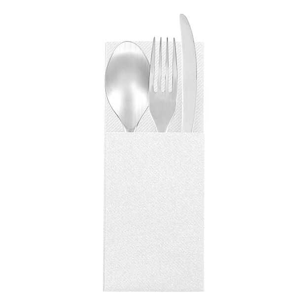 Garson Katlama Cepli Beyaz Airlaid Peçete 33x33cm