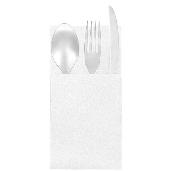 Garson Katlama Cepli Beyaz Airlaid Peçete 33x40cm - 33x40 cm ebatlarında, cepli, tek katlı, yumuşak kumaş dokulu, beyaz renkli yüksek kaliteli airlaid peçetedir.

Garson Ka
