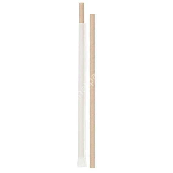 Kraft Frozen Kağıt Pipet Kağıt Sargılı 8 x 197 mm