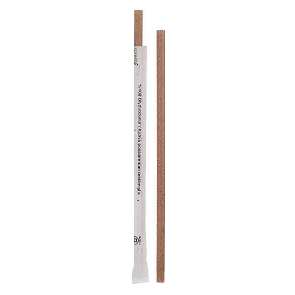 Wastepresso Ekolojik Sargılı PLA Pipet 8x240 mm