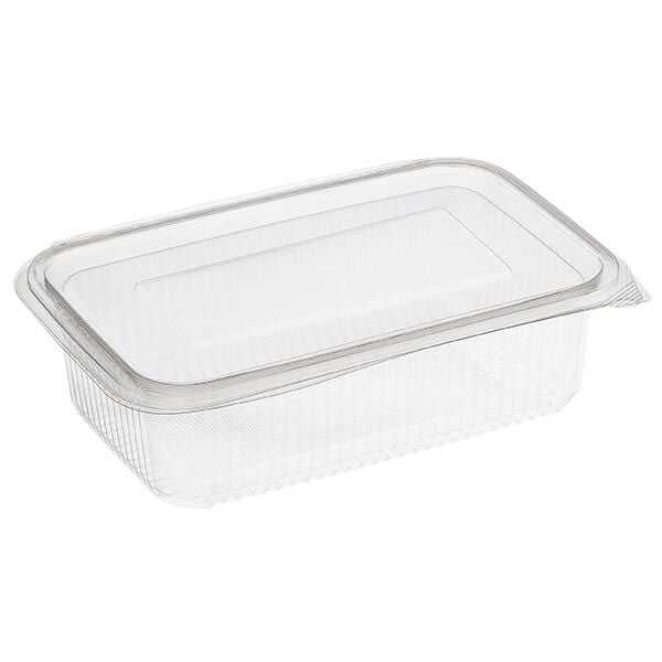 Limera Sızdırmaz Gıda Kabı 750cc 19gr - Tabanı 9 cm eninde, 16 cm uzunluğunda, 5 cm yüksekliğinde 750 cc hacminde yaklaşık 19 gr sızdırmaz şeffaf plastik gıda kabıdır. Gıda ile teması uygundur. Şeffaf görünümü ile şık sunum imkanı sağlar.

Her türlü salata, meze ve benzeri soğuk yiyeceklerin paket servis ile gönderimi esnasında akmasını ve dökülmesini engeller.