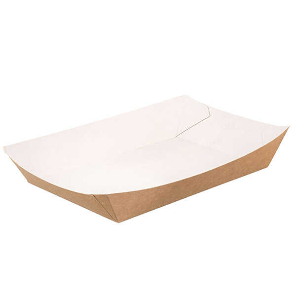 Kraft Karton Kayık Tabak Jumbo 24,5x16,5 cm