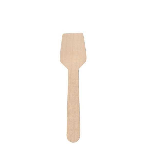 Ekolojik Kare Tahta Dondurma Kaşığı 9,5 cm