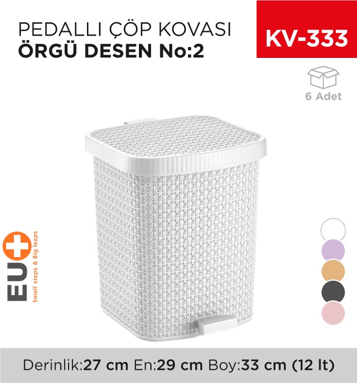 PEDALLI ÇÖP KOVASI ÖRGÜ DESEN NO:2 (12 LT) (8133) - 1. Minimum sipariş tutarı 5.000TL'dir (KDV hariç).
2. Fiyatlarımız İzmir teslim fiyatlarıdır; kargo ücreti Kargo ve Teslimat Politikası'na göre hesaplanır (₺100.000 ve üzeri siparişlerde ücretsiz).
3. Spot ve sipariş üzerine tedarik edilen ürünlerde stok durumu ve teslim süresi sipariş onayında bildirilir.
4. Kusurlu, hasarlı veya yanlış gönderilen ürünler, teslimden itibaren 14 gün içinde bildirilmesi hâlinde iade alınır.
5. Şahıs şirketlerine ve tüzel kişilere faturalı satış yapılmaktadır; bireysel tüketicilere satış yapılmamaktadır.