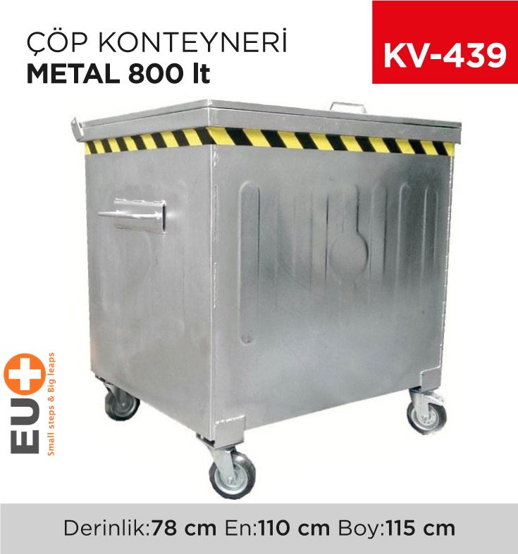 ÇÖP KONTEYNERİ METAL 800 LT (7431)