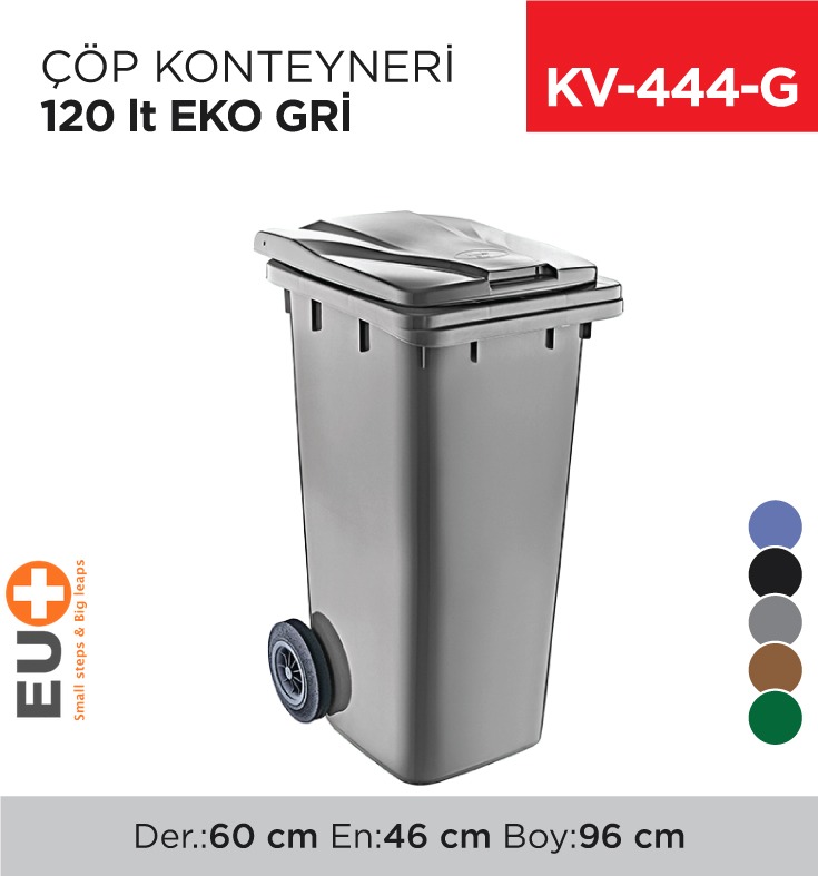 ÇÖP KONTEYNERİ 120 LT EKO GRİ (6506)
