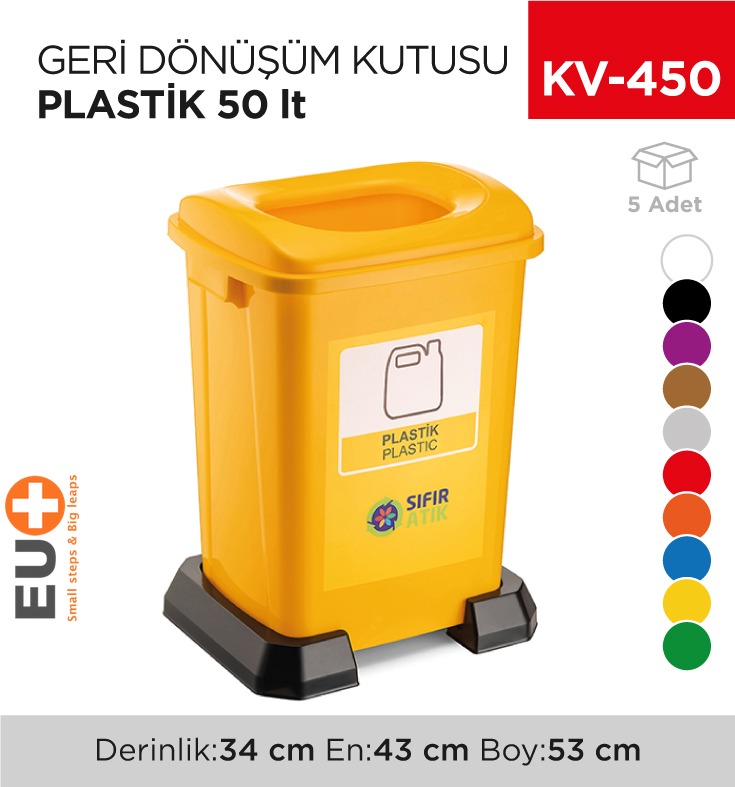 GERİ DÖNÜŞÜM KUTUSU PLASTİK 50 LT (4395)