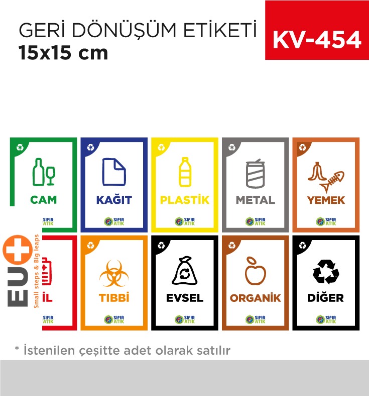 GERİ DÖNÜŞÜM ETİKETİ 15*15 CM - 1. Minimum sipariş tutarı 5.000TL'dir (KDV hariç).
2. Fiyatlarımız İzmir teslim fiyatlarıdır; kargo ücreti Kargo ve Teslimat Politikası'na göre hesaplanır (₺100.000 ve üzeri siparişlerde ücretsiz).
3. Spot ve sipariş üzerine tedarik edilen ürünlerde stok durumu ve teslim süresi sipariş onayında bildirilir.
4. Kusurlu, hasarlı veya yanlış gönderilen ürünler, teslimden itibaren 14 gün içinde bildirilmesi hâlinde iade alınır.
5. Şahıs şirketlerine ve tüzel kişilere faturalı satış yapılmaktadır; bireysel tüketicilere satış yapılmamaktadır.