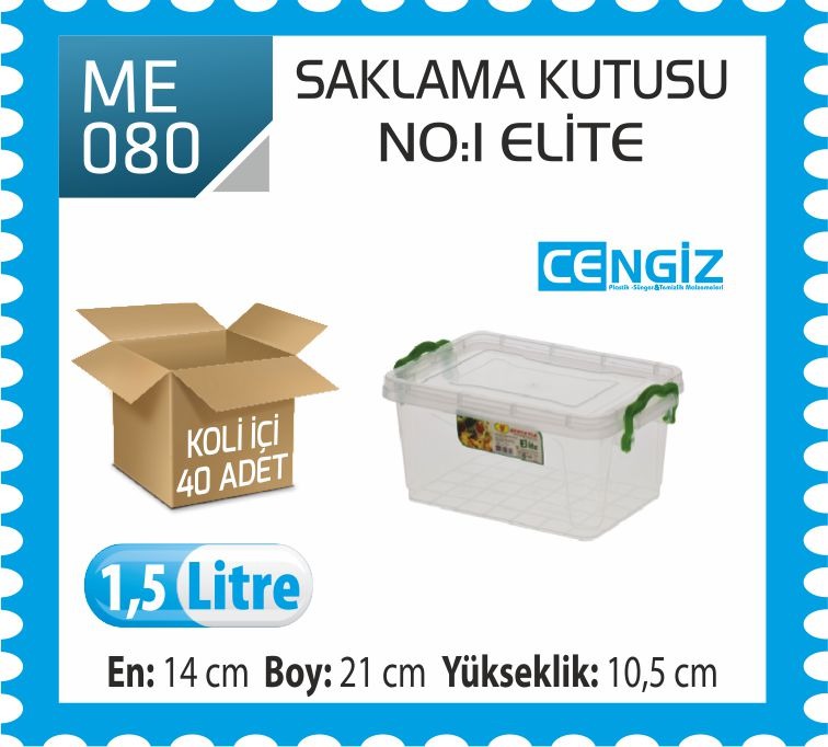 SAKLAMA KUTUSU NO:1 ELİTE 1,5 LT (2670)