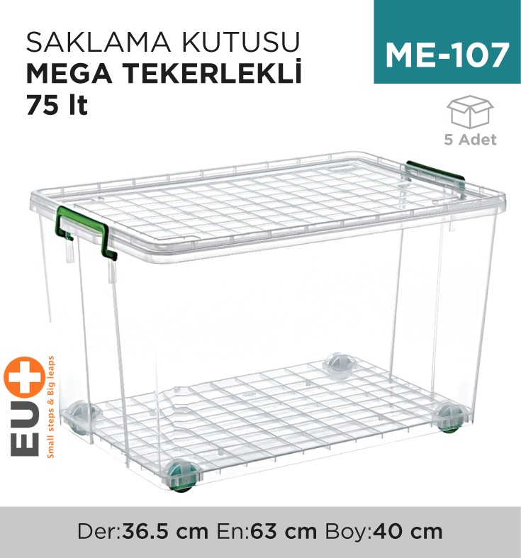 SAKLAMA KUTUSU MEGA TEKERLİ 75 LT(2625)