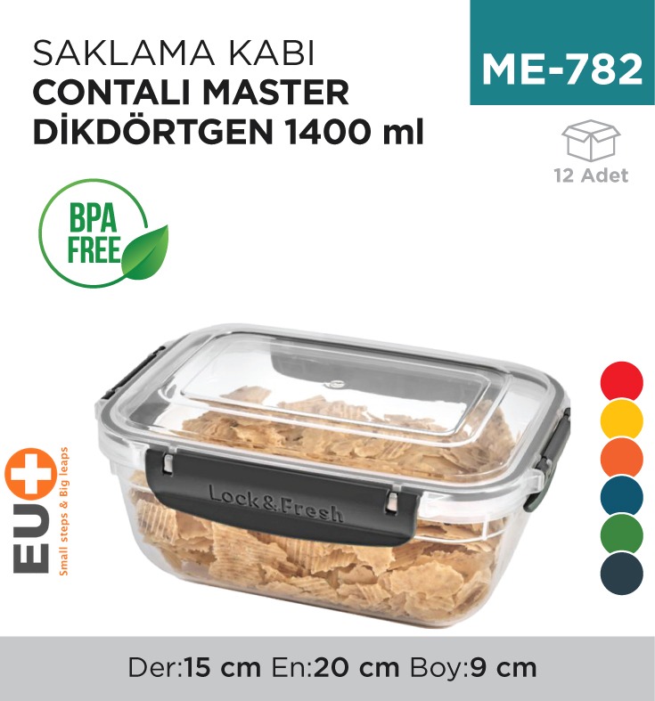 SAKLAMA KABI CONTALI MASTER DİKDÖRTGEN 1400 ML(30813)