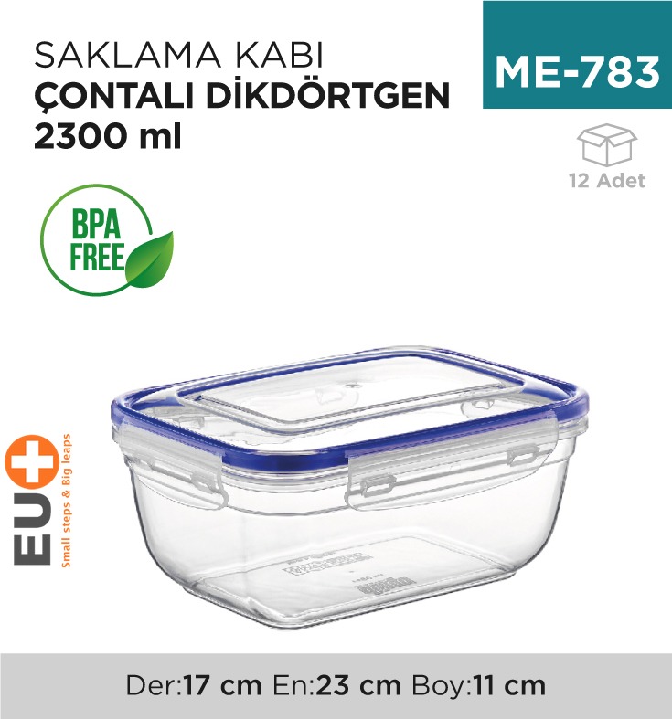 CONTALI DİKDÖRTGEN SAKLAMA KABI 2300 ML(30814) - 1. Minimum sipariş tutarı 5.000TL'dir (KDV hariç).
2. Fiyatlarımız İzmir teslim fiyatlarıdır; kargo ücreti Kargo ve Teslimat Politikası'na göre hesaplanır (₺100.000 ve üzeri siparişlerde ücretsiz).
3. Spot ve sipariş üzerine tedarik edilen ürünlerde stok durumu ve teslim süresi sipariş onayında bildirilir.
4. Kusurlu, hasarlı veya yanlış gönderilen ürünler, teslimden itibaren 14 gün içinde bildirilmesi hâlinde iade alınır.
5. Şahıs şirketlerine ve tüzel kişilere faturalı satış yapılmaktadır; bireysel tüketicilere satış yapılmamaktadır.