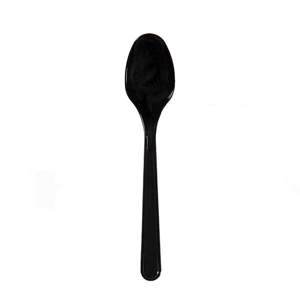 Lüks Plastik Siyah Tatlı Kaşığı 2,6 gr