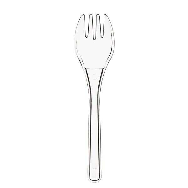 Plastik Kokteyl Çatalı Şeffaf 9,5 cm